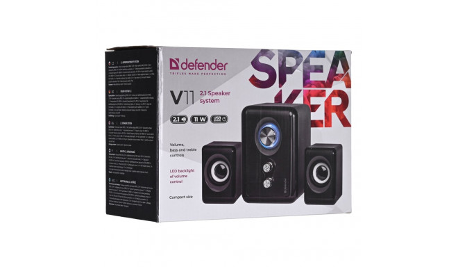 Computer Speakers - Defender V11 2.1 11w Usb, Black