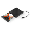 External DVD Drive - KRUX USB 2.0 Portable Tray Black