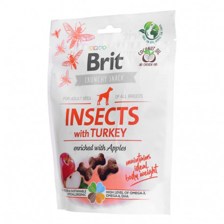 Dog Treat - Brit Crunchy Snack Insects With Turkey 200g