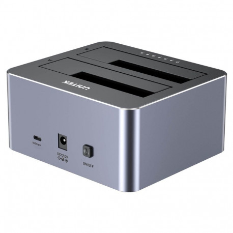 Cloning Station - UNITEK 2X SATA 10GB USB-C Aluminium Grey