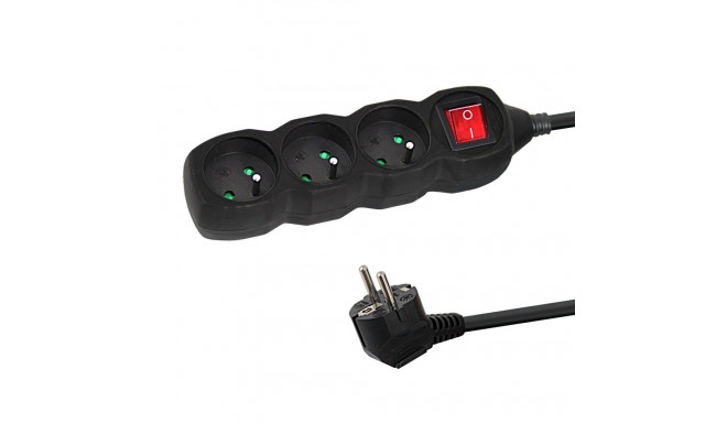 Power Extension Cord - Esperanza ELK210K 1.5m 3 AC Outlets Indoor Black