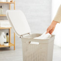 Laundry Basket - ROTHO Brisen 50L with Lid Cappuccino