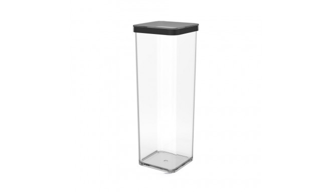 Pet Food Container - Loft Square 2.0L Transparent/Black