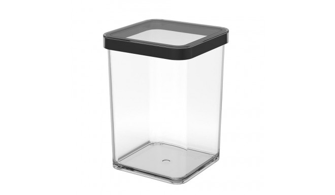 Square Container - Rotho 1.0L LOFT Transparent/Black