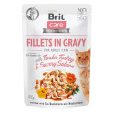 Wet Cat Food - BRIT Care Fillets in Gravy Turkey & Salmon 85g