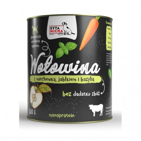 Wet Dog Food - SYTA MICHA Beef with Carrot, Apple & Basil 800g