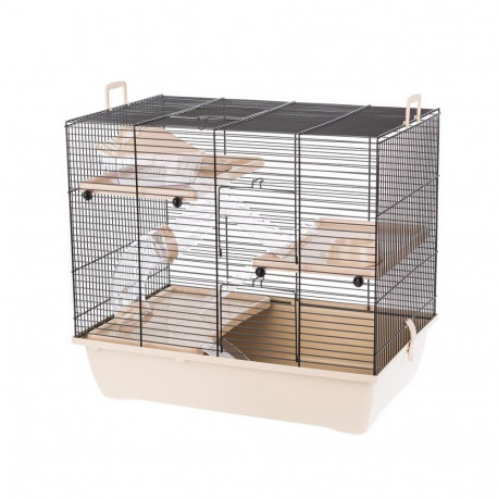 Hamster Cage - INTER-ZOO Pinky 3 Zinc Bežinis
