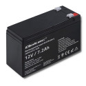 AGM Battery - Qoltec 53062 12V 7.2Ah Max 108A Black