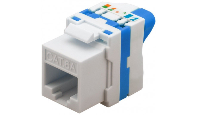 Network Accessory - Techly CAT 6a KeyStone RJ45 Jack UTP White