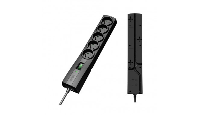 Power Strip - Ever T/lz09-cla050 Black 5 Sockets
