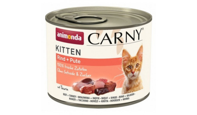 Wet Cat Food - Animonda Carny Kitten Beef Turkey 200g