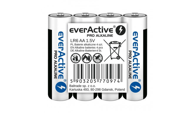 Alkaline Batteries - everActive Pro LR6 AA 4-Pack 1.5V