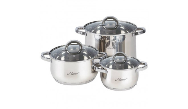 Cookware Set - Maestro MR-2120-6L Stainless Steel 6-Piece