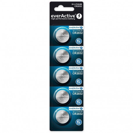 Lithium Battery - everActive CR2032 5-Pack Button Cell