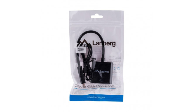 VGA Adapter - Lanberg Ad-0017bk 0.2m VGA To HDMI Video Cable Adapter B