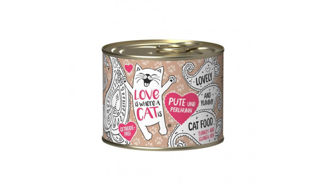 Wet Cat Food - LOVE IS WHERE A CAT IS® Turkey with Guinea Fowl 200g