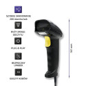 1D Laser Scanner - Qoltec 50876 USB Wired Black