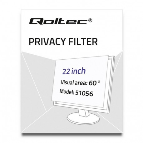 Monitor Filter - Qoltec 55.9" Privacy Filters, Gray
