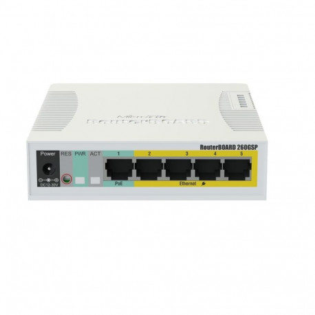 Network Switch - Mikrotik CSS106-1G-4P-1S Gigabit PoE White