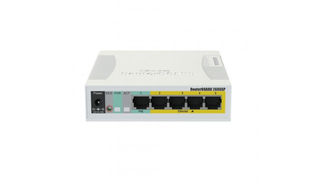 Network Switch - Mikrotik CSS106-1G-4P-1S Gigabit PoE White