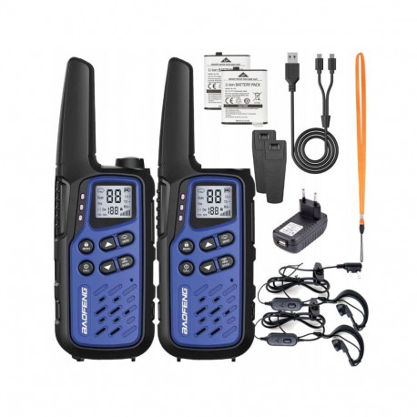 Walkie-Talkie - Baofeng BF-T25E 16 Channels VOX 10 km Range 1400mAh Battery Dark Blue