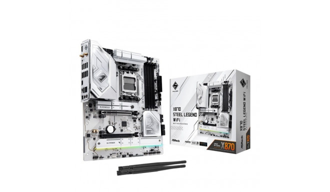 Motherboard - ASRock X870 Steel Legend WiFi ASRock X870 Steel Legend WiFi Motherboard - Black