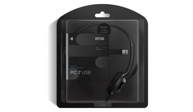 Headset - Sennheiser PC 7 USB Wired Noise-Canceling Microphone 2m Cable Black