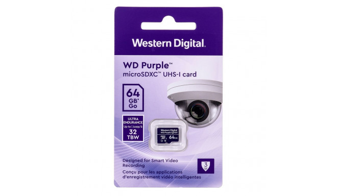 Microsd Card - Western Digital Wd Purple 64 Gb, Black