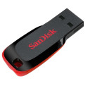 USB Flash Drive - Sandisk Cruzer Blade 128 Gb, Black, Red