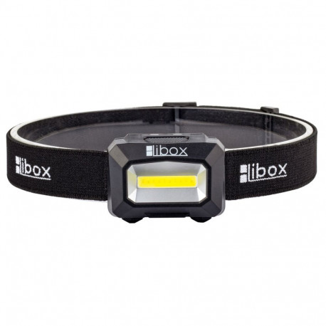 Headlamp Flashlight - Libox LB0107 3W LED USB Rechargeable Black