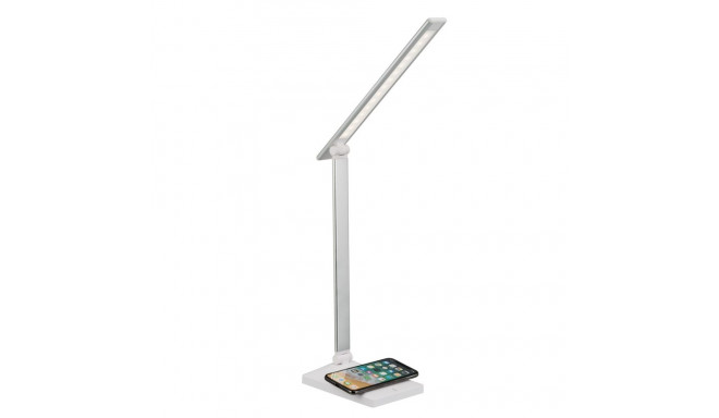 LED Table Lamp - Activejet PULSAR 2 Wireless Charger Silver/White