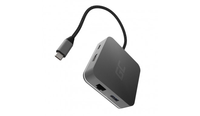Docking Station - Green Cell AK61 USB 3.2 Type-C Silver
