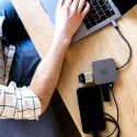 Docking Station - Green Cell AK61 USB 3.2 Type-C Silver