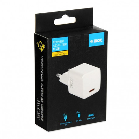 USB Charger - I-box C-38 Pd30w, White