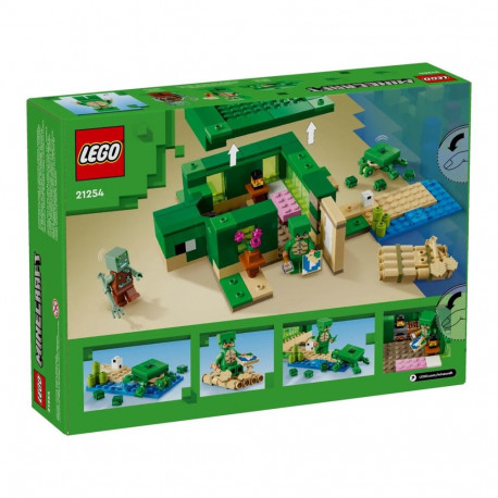 Construction Set - LEGO Minecraft 21254 Turtle Beach House 234 Pieces 2 Minifigures