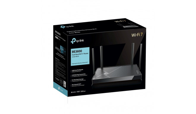 Wireless Router - TP-Link Archer BE3600 Dual-Band 2882 Mbit/s 2.5 Gigabit Ethernet Black