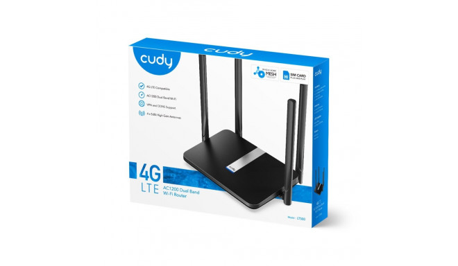 Wireless Router - Cudy LT500 Dual-Band 4G Fast Ethernet Black