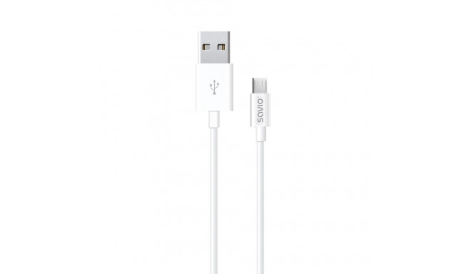 USB Cable - Savio CL-124 Micro USB 2.0 2m White