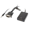 VGA Converter - Lanberg Ad-0021-bk 0.2m HDMI To VGA Adapter Black