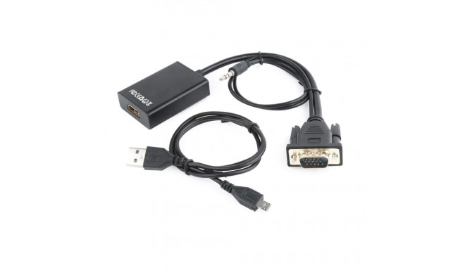 Video Adapter - Gembird A-vga-hdmi-01 0.15m HDMI VGA Adapter Black