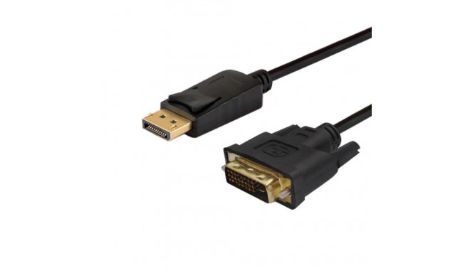 DisplayPort Adapter - Savio Cl-106 1.8m DisplayPort DVI Black