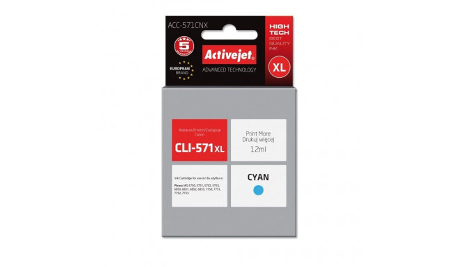 Printer Cartridge - Canon Cli-571xlc Cyan