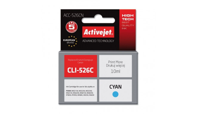 Ink Cartridge - Activejet Acc-526cn Supreme Cyan