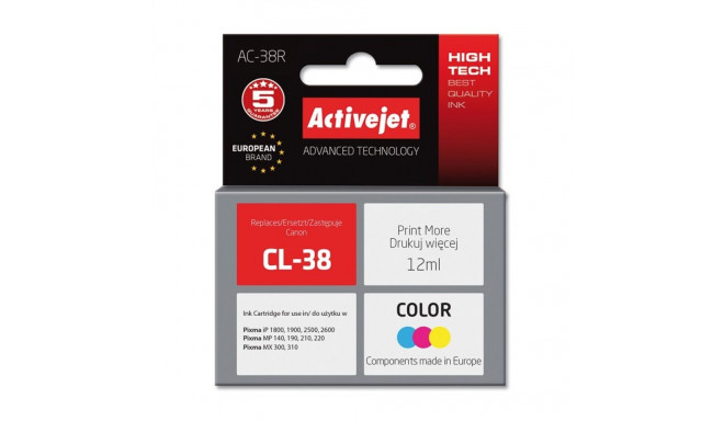Ink Cartridge - Activejet Ac-38r 12ml Color