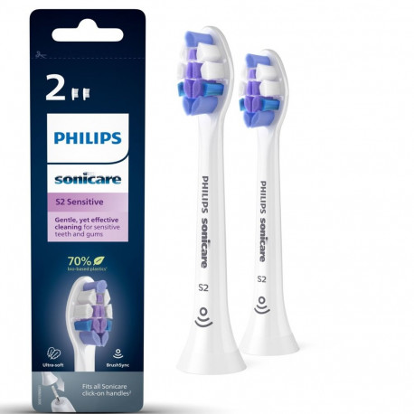 Toothbrush Heads - Philips S2 Sensitive Hx6052/10 Ultra Soft Interchan