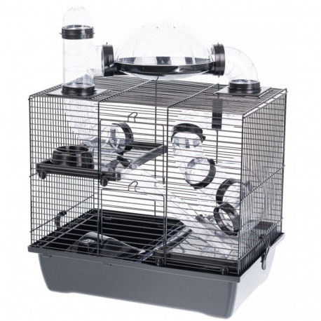 Hamster Cage - Inter-zoo Rocky + Terrace Black