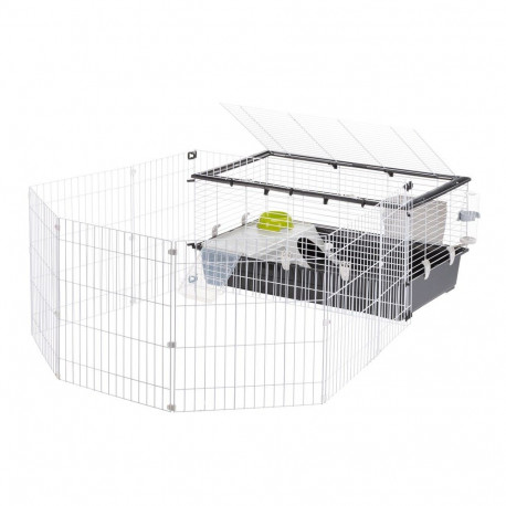 Cage - FERPLAST Parkhome 100 for Rodents 95 x 177.5 x 56cm Black/Wood/White