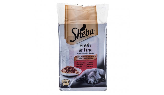Wet Food - Sheba Fresh & Fine Mini Meat Dishes 6 x 50g Beef, Chicken