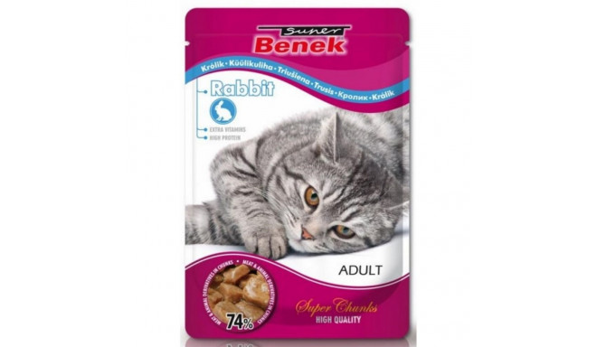 Wet Cat Food - Benek Rabbit In Sauce - 100g, Silver