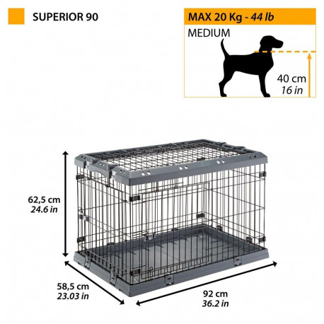 Dog Kennel - Ferplast Superior 92x58.5x62.5 Cm